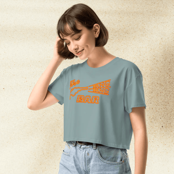 Twin Peaks The Bang Bang Bar Crop Top | Roadhouse Graphic Tee | Cult TV 90s Retro Shirt - BestShirtz