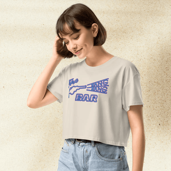 Twin Peaks The Bang Bang Bar Crop Top | Roadhouse Graphic Tee | Cult TV 90s Retro Shirt - BestShirtz