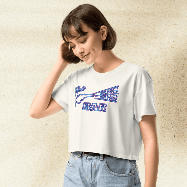 Twin Peaks The Bang Bang Bar Crop Top | Roadhouse Graphic Tee | Cult TV 90s Retro Shirt - BestShirtz