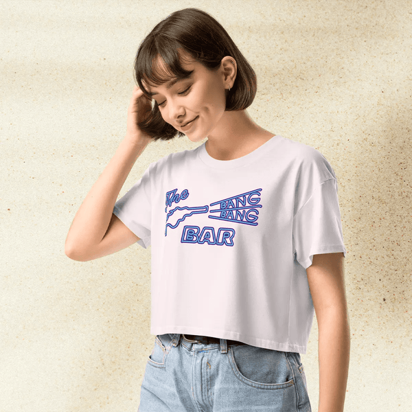 Twin Peaks The Bang Bang Bar Crop Top | Roadhouse Graphic Tee | Cult TV 90s Retro Shirt - BestShirtz
