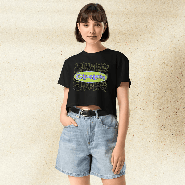 Clueless Logo Crop Top | Retro 90s Y2K Movie Graphic Tee | Vintage Clueless Aesthetic Shirt for Women - BestShirtz