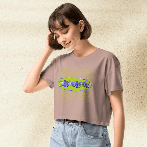 Clueless Logo Crop Top | Retro 90s Y2K Movie Graphic Tee | Vintage Clueless Aesthetic Shirt for Women - BestShirtz