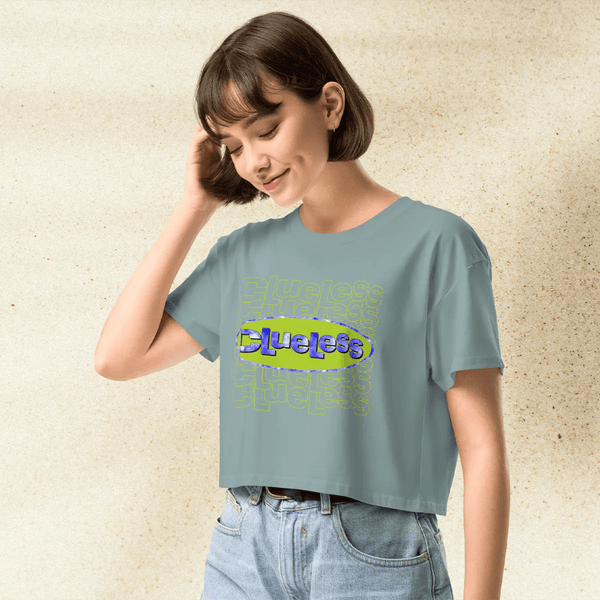 Clueless Logo Crop Top | Retro 90s Y2K Movie Graphic Tee | Vintage Clueless Aesthetic Shirt for Women - BestShirtz