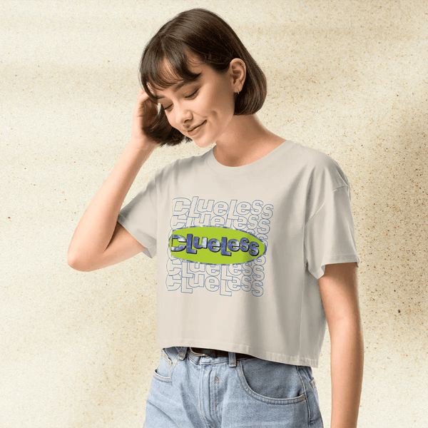 Clueless Logo Crop Top | Retro 90s Y2K Movie Graphic Tee | Vintage Clueless Aesthetic Shirt for Women - BestShirtz