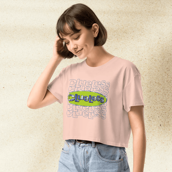 Clueless Logo Crop Top | Retro 90s Y2K Movie Graphic Tee | Vintage Clueless Aesthetic Shirt for Women - BestShirtz