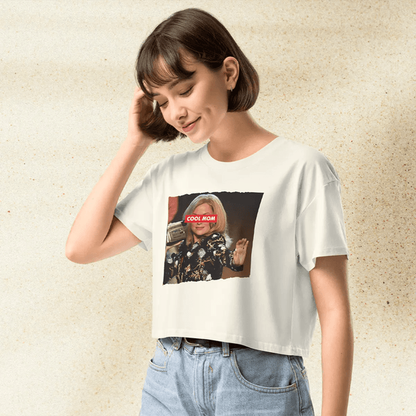 Mean Girls Cool Mom Crop Top | Funny Movie Quote Shirt | 2000s Y2K Graphic Tee for Women - BestShirtz