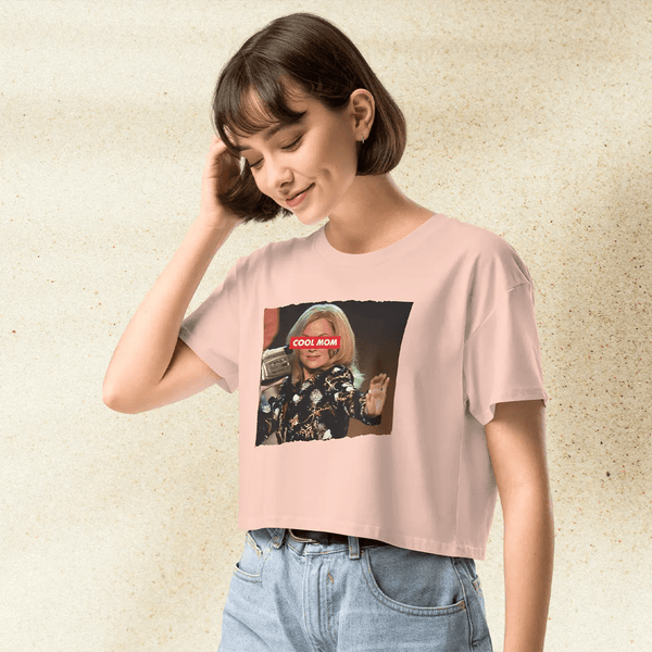 Mean Girls Cool Mom Crop Top | Funny Movie Quote Shirt | 2000s Y2K Graphic Tee for Women - BestShirtz