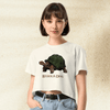 Dark Souls Behold Dog Crop Top | Meme Gamer Girl Graphic Y2K Aesthetic Crop Tee - bestshirtz