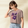 Pokemon Gengar Ghost Gang Crop Top | Gastly Haunter Gengar Anime Graphic Y2K Crop Tee - bestshirtz