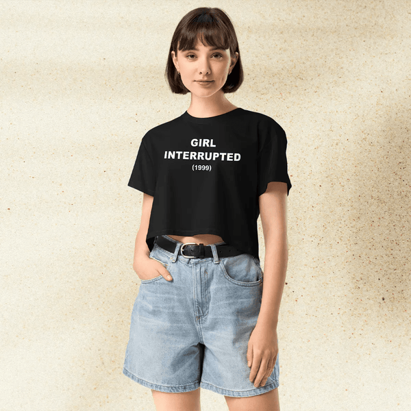 Girl Interrupted Crop Top | Logo Aesthetic Shirt | 1999 Movie Graphic Tee - BestShirtz