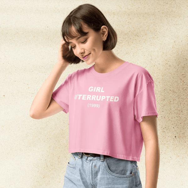 Girl Interrupted Crop Top | Logo Aesthetic Shirt | 1999 Movie Graphic Tee - BestShirtz