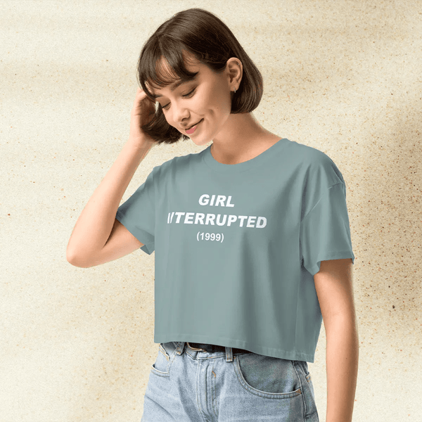 Girl Interrupted Crop Top | Logo Aesthetic Shirt | 1999 Movie Graphic Tee - BestShirtz