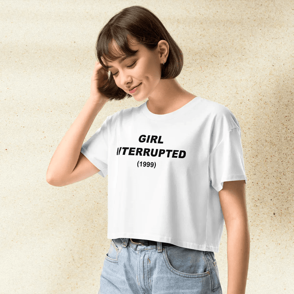 Girl Interrupted Crop Top | Logo Aesthetic Shirt | 1999 Movie Graphic Tee - BestShirtz