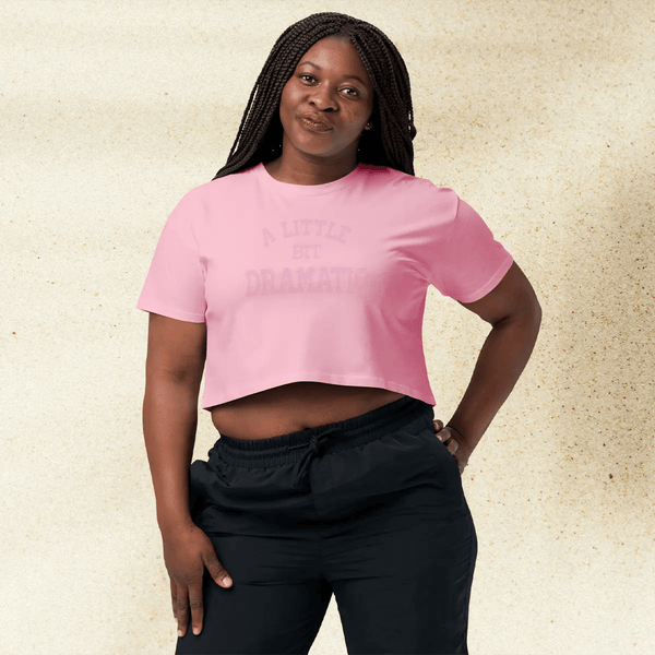 Mean Girls Little Bit Dramatic Crop Top | Funny Quote Y2K Graphic Tee | 2000s Pop Culture Shirt for Women - BestShirtz