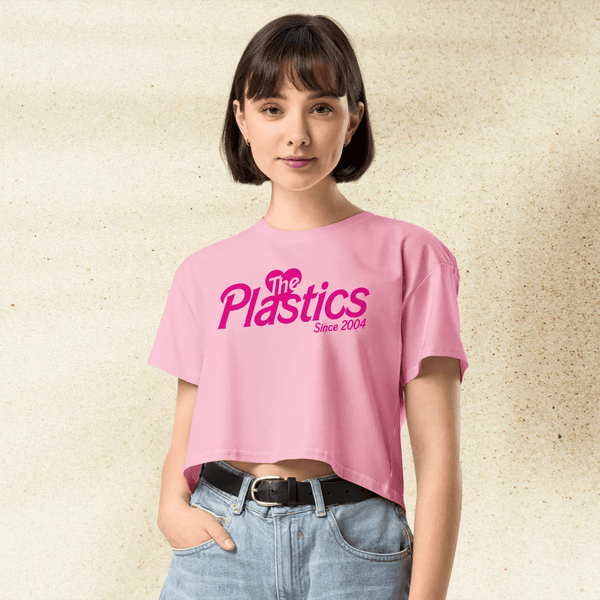 Mean Girls The Plastics Crop Top | Y2K Graphic Tee | 2000s Pop Culture Shirt for Women | Regina George Inspired Outfit - BestShirtz