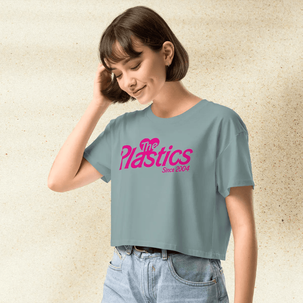 Mean Girls The Plastics Crop Top | Y2K Graphic Tee | 2000s Pop Culture Shirt for Women | Regina George Inspired Outfit - BestShirtz