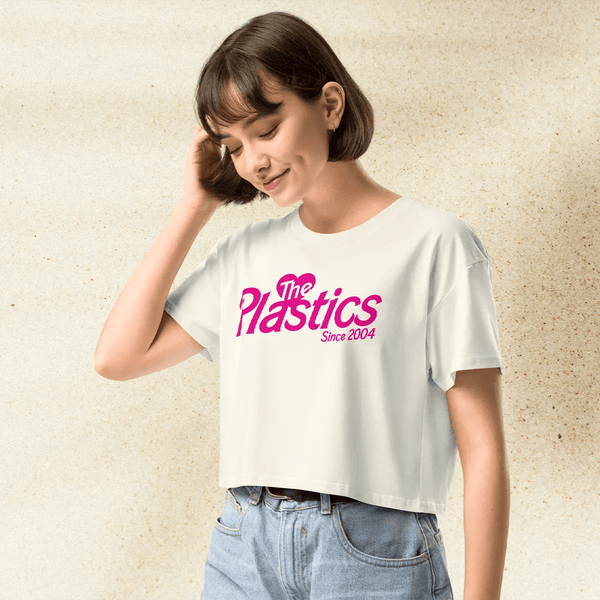 Mean Girls The Plastics Crop Top | Y2K Graphic Tee | 2000s Pop Culture Shirt for Women | Regina George Inspired Outfit - BestShirtz