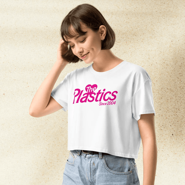 Mean Girls The Plastics Crop Top | Y2K Graphic Tee | 2000s Pop Culture Shirt for Women | Regina George Inspired Outfit - BestShirtz