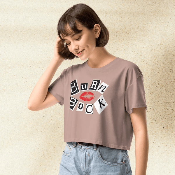 Mean Girls Burn Book Crop Top | Y2K Graphic Tee | 2000s Pop Culture Shirt for Women | Regina George Inspired Outfit - BestShirtz