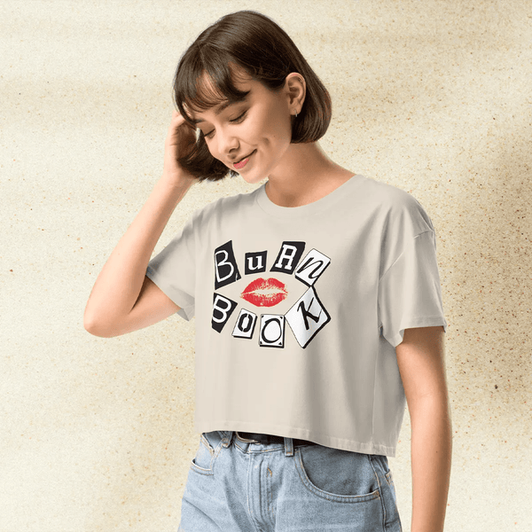 Mean Girls Burn Book Crop Top | Y2K Graphic Tee | 2000s Pop Culture Shirt for Women | Regina George Inspired Outfit - BestShirtz