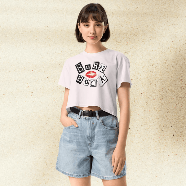 Mean Girls Burn Book Crop Top | Y2K Graphic Tee | 2000s Pop Culture Shirt for Women | Regina George Inspired Outfit - BestShirtz