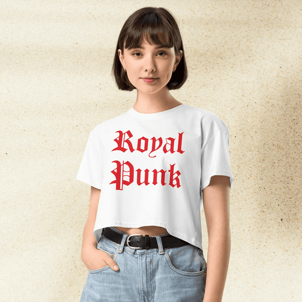 Mean Girls Royal Punk Crop Top | Y2K Graphic Tee | 2000s Pop Culture Shirt for Women | Regina George Inspired Outfit - BestShirtz