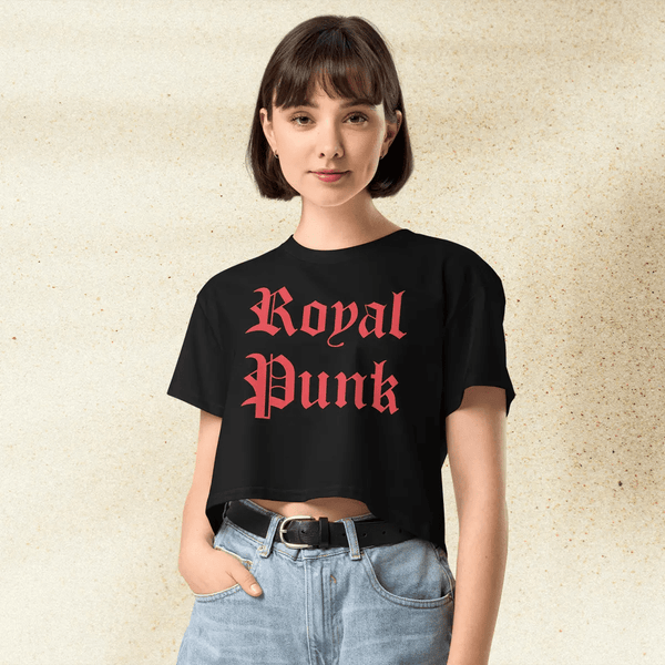 Mean Girls Royal Punk Crop Top | Y2K Graphic Tee | 2000s Pop Culture Shirt for Women | Regina George Inspired Outfit - BestShirtz