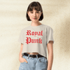 Mean Girls Royal Punk Crop Top | Y2K Graphic Tee | 2000s Pop Culture Shirt for Women | Regina George Inspired Outfit - BestShirtz