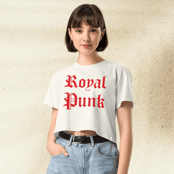 Mean Girls Royal Punk Crop Top | Y2K Graphic Tee | 2000s Pop Culture Shirt for Women | Regina George Inspired Outfit - BestShirtz