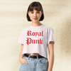 Mean Girls Royal Punk Crop Top | Y2K Graphic Tee | 2000s Pop Culture Shirt for Women | Regina George Inspired Outfit - BestShirtz