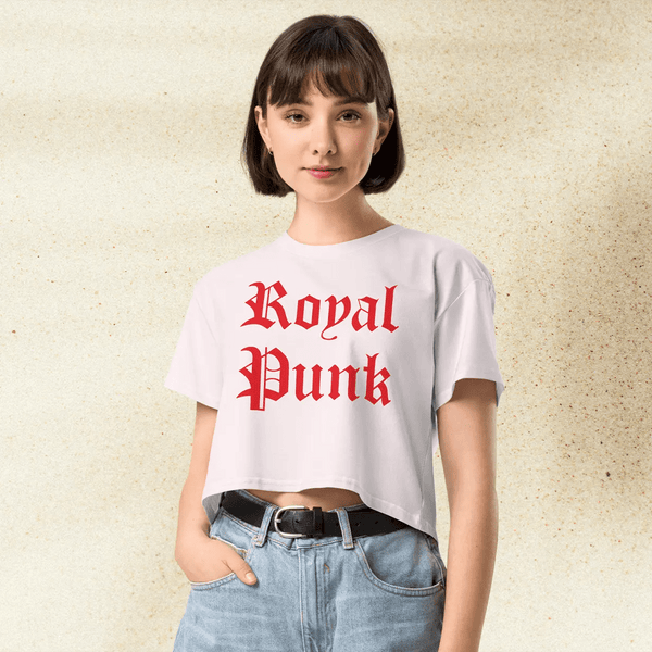 Mean Girls Royal Punk Crop Top | Y2K Graphic Tee | 2000s Pop Culture Shirt for Women | Regina George Inspired Outfit - BestShirtz