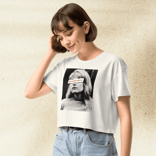 Twin Peaks Fire Walk With Me Crop Top | David Lynch Movie Graphic Tee | Cult Classic 90s Shirt - BestShirtz