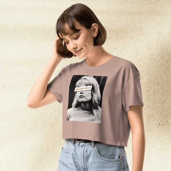 Twin Peaks Fire Walk With Me Crop Top | David Lynch Movie Graphic Tee | Cult Classic 90s Shirt - BestShirtz