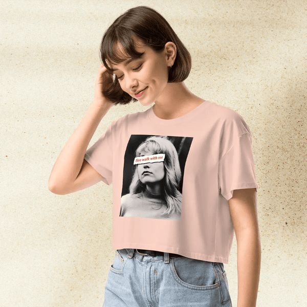 Twin Peaks Fire Walk With Me Crop Top | David Lynch Movie Graphic Tee | Cult Classic 90s Shirt - BestShirtz