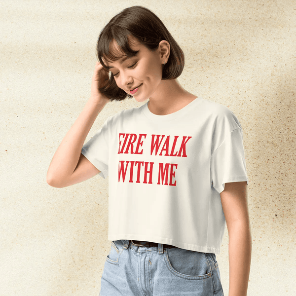 Twin Peaks Crop Top | Fire Walk With Me Movie Quote Graphic Tee | Cult Classic 90s Shirt - BestShirtz