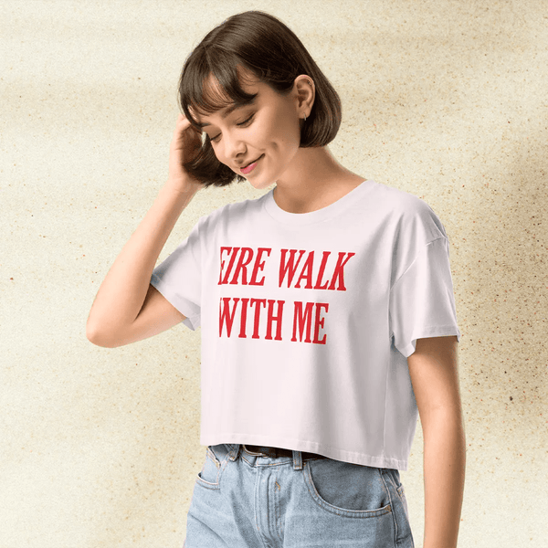 Twin Peaks Crop Top | Fire Walk With Me Movie Quote Graphic Tee | Cult Classic 90s Shirt - BestShirtz