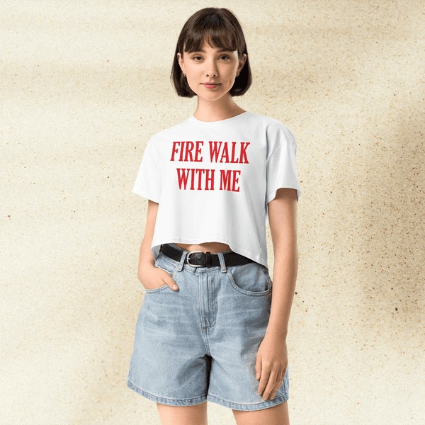 Twin Peaks Crop Top | Fire Walk With Me Movie Quote Graphic Tee | Cult Classic 90s Shirt - BestShirtz