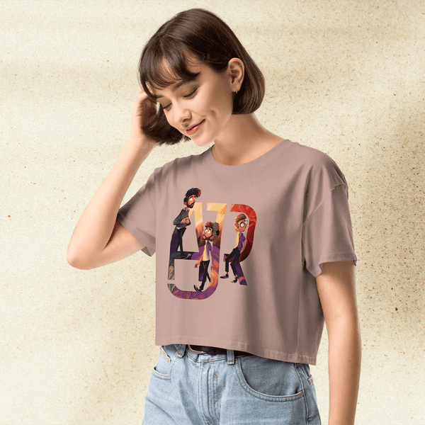 AJR Cartoon Logo Crop Top | Indie Pop Band Graphic Tee | AJR Music Merch for Women - BestShirtz