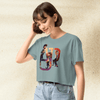 AJR Cartoon Logo Crop Top | Indie Pop Band Graphic Tee | AJR Music Merch for Women - BestShirtz