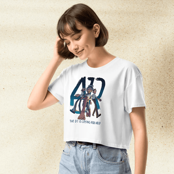 AJR The DJ Is Crying for Help Crop Top | AJR Band Graphic Tee | Indie Pop Concert Merch for Women - BestShirtz