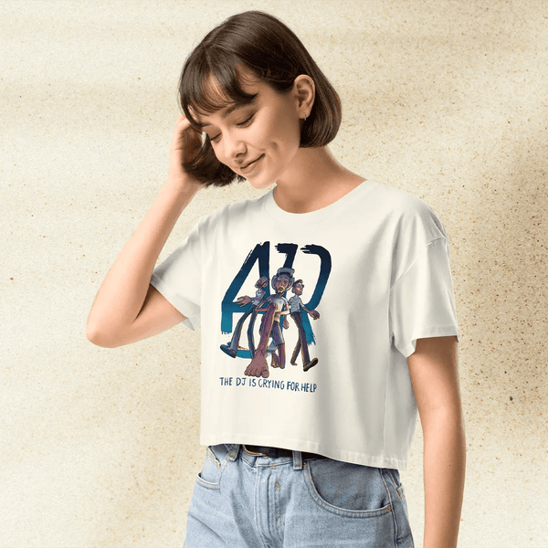 AJR The DJ Is Crying for Help Crop Top | AJR Band Graphic Tee | Indie Pop Concert Merch for Women - BestShirtz