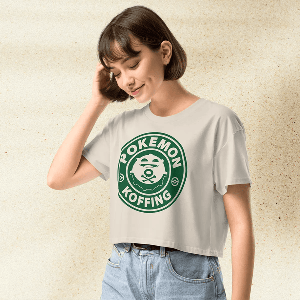 Pokemon Koffing Crop Top | Retro Anime Graphic Y2K Aesthetic Crop Tee for Women - bestshirtz