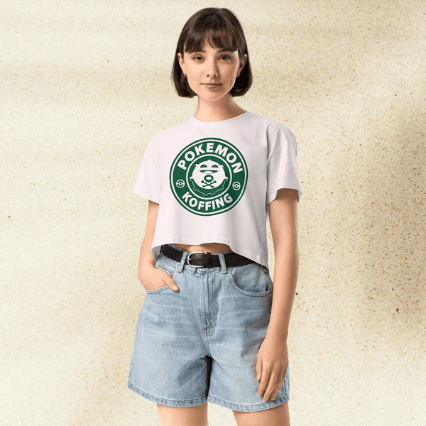 Pokemon Koffing Crop Top | Retro Anime Graphic Y2K Aesthetic Crop Tee for Women - bestshirtz