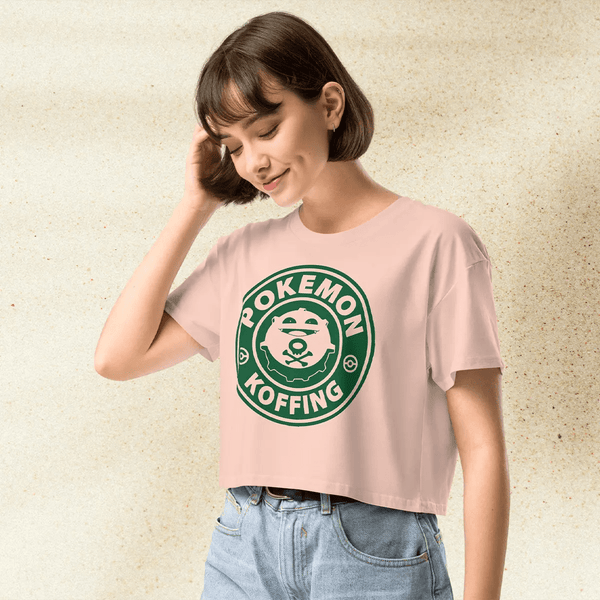 Pokemon Koffing Crop Top | Retro Anime Graphic Y2K Aesthetic Crop Tee for Women - bestshirtz