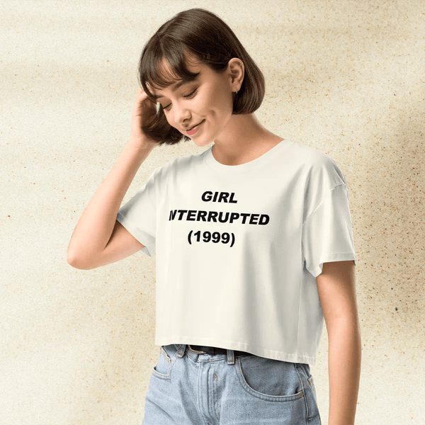 Girl Interrupted Crop Top | 1999 Movie Graphic Tee | Winona Ryder Angelina Jolie Aesthetic Shirt - BestShirtz