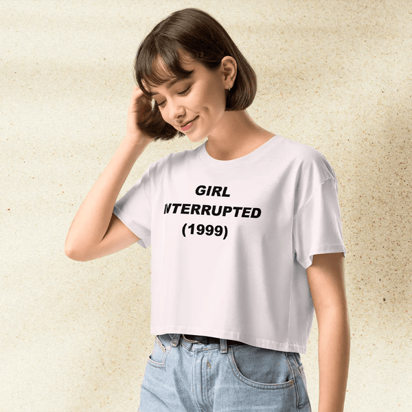 Girl Interrupted Crop Top | 1999 Movie Graphic Tee | Winona Ryder Angelina Jolie Aesthetic Shirt - BestShirtz