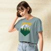 Twin Peaks Mountain Logo Crop Top | Retro 90s TV Series Shirt | David Lynch Aesthetic Graphic Tee - BestShirtz