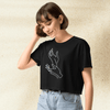 Twin Peaks Hand Meanwhile Crop Top | David Lynch Cult Classic Shirt | Surreal 90s TV Series Graphic Tee - BestShirtz
