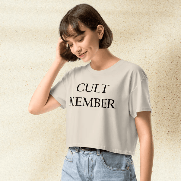 Cult Member Crop Top Y2K Aesthetic Music Tee | Vintage Inspired Graphic Crop Shirt - bestshirtz