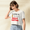 Pac - Man Ghost Hunting Crop Top | Retro Arcade Graphic Y2K Aesthetic Crop Tee - bestshirtz